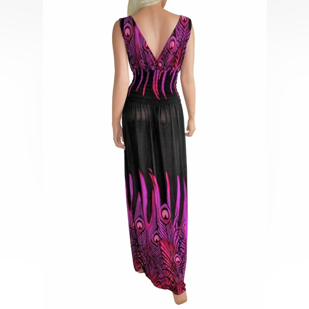 Purple & Black Sexy Maxi Dress
